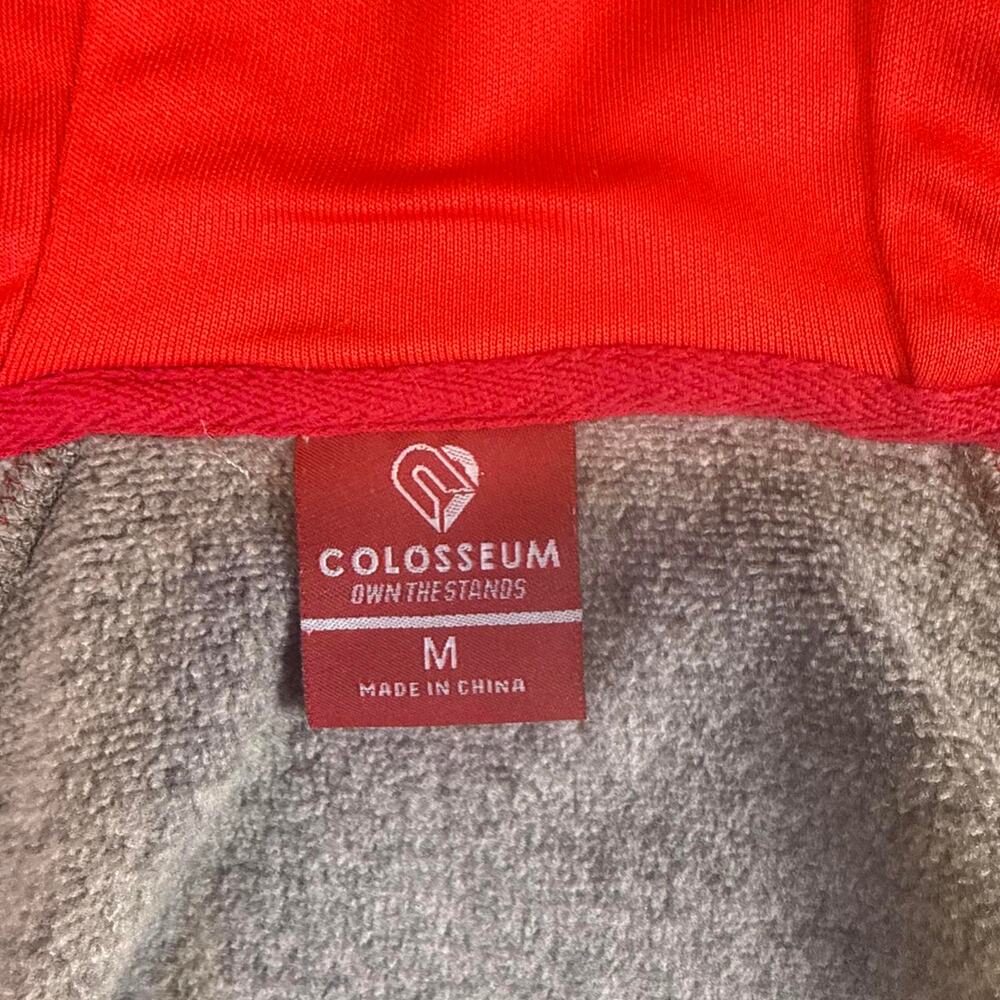 Colosseum Wisconsin Badgers Zip Hoodie Womens Medium Gray Red NCAA - Picture 3 of 7